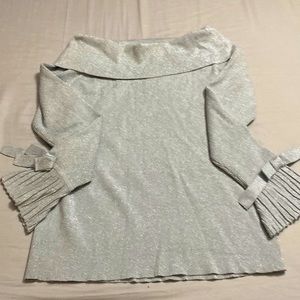 Silver metallic sweater
